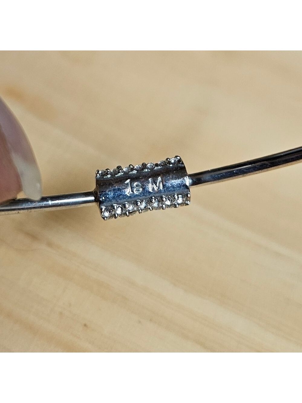 Rhinestone Bar Bangle - Picture 4 of 5
